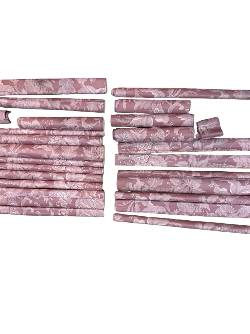 Vintage Floral Design Wallpaper Remnants Monochrome Burgundy Sizes Vary Retro